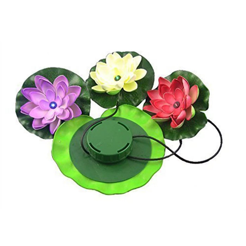 Superdream Colorful Solar Power Energy Floating Lotus Flower LED Accent