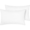 Oxford Homeware White Pillow Cases 2 Pack Brushed Microfiber –