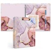 Ospelelf 3 Ring Binder 1 Inch, Pink Binders for Letter