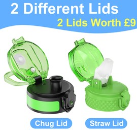 OLDLEY 450ml/15oz Kids Water Bottle with Straw Childrens Boys Girls Toddler 2 Lids Reusable Drink Bottles with Times Markings for School Home Camping Outdoor Sports BPA Free Leakproof Durable