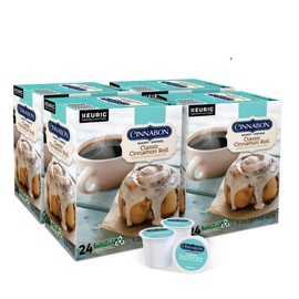 Cinnabon Classic Cinnamon Roll, Single-Serve Keurig K-Cup Pods, Flavored Coffee, 96 Count (4x24 count)