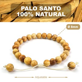 MUT22 Palo Santo Bracelet with Aromatherapy and Protection Functions, Wood