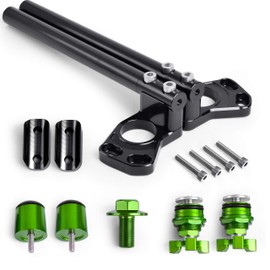 CNC Aluminum Clip ons handlebar replacement for Ninja 250R 2008-2012 Ninja 300 EX300 2013-2018,Lower over stock,better over stock