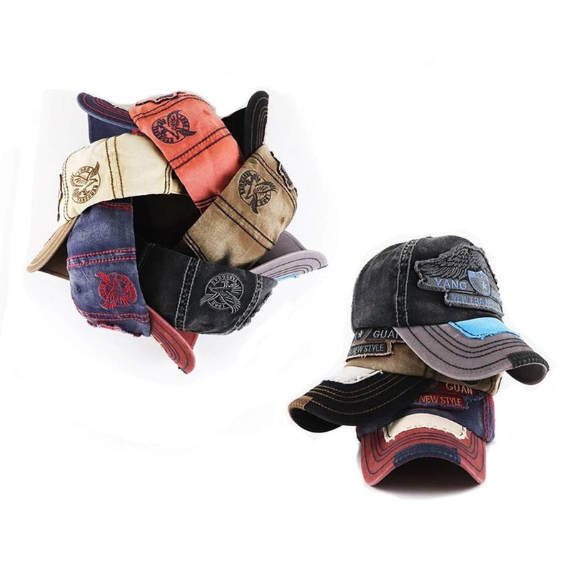 HUAYANGYUANYI Baseball Cap Men's Distressed Snapback Caps Retro Trucker Hat