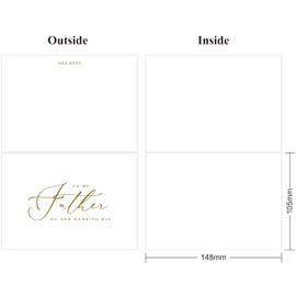LADY&HOME Set of 2 Wedding Day Cards to Father and Mother,To My Father and Mother on My Wedding Day Card (C2:Father & Mother)