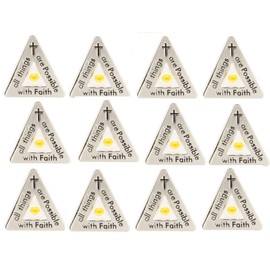 All Things Are Possible Faith Mustard Seed Pin - Triangle Mountain Shape (12)
