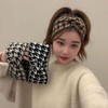 Wide Winter Knit Sports Headband for Face Washing Knit White 5ea