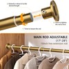 Closet Rods For Hanging Clothes, 17-64 Inch Adjustable Closet Rod,