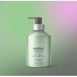 Method Premium Gel Hand Soap, Reusable Aluminum Bottle, Sage + Wild Mint, 12 oz (Pack of 1)