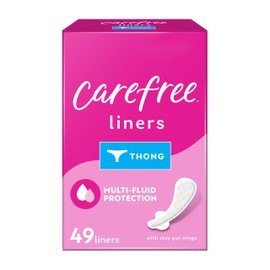 Carefree Thong Regular 49 Count Unscented Liner