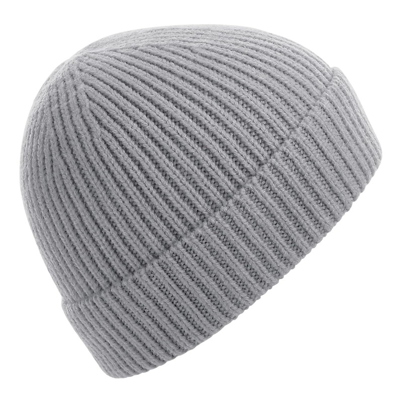 Beechfield Engineered Knit Ribbed Beanie - Black