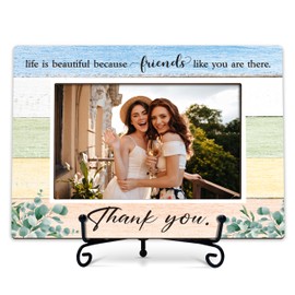 BXVRT Friend Photo Frame Gifts, Friendship Wooden Picture Frame With Stand, Thank You Appreciation Gifts For Friends, Birthday Graduation Christmas Gifts For Sisters Besties Friends -68