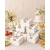 50 Cajas de Postre con Ventanas, Cajas Individuales para Cupcakes