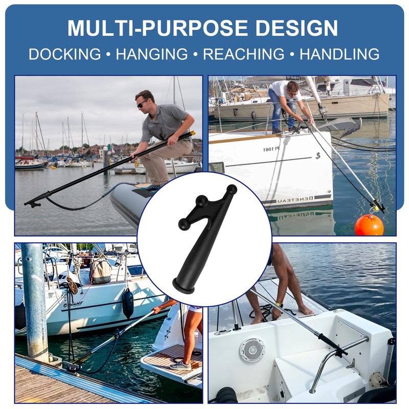 HWEIUA Boat Hook Attachment for Extension Pole, Floating & Rugged
