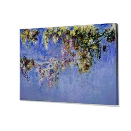 Monet Wall Art Collection Wisteria, 1919 06 By Claude Monet Canvas Prints Wrapped Gallery Wall Art | Stretched and Framed Ready to Hang 30X40