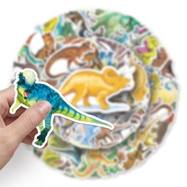 Dinosaurs Stickers for Laptop (50 PCS),Gift for Children Teens Adults Girl Boys,Waterproof Stickers for Water Bottle,Dinosaurs Vinyl Stickers for Scrapbook,Skateboard,Bike,Phone,Dairy