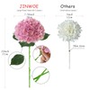 JINWOE 4pcs Pink Silk Hydrangea Fake Flowers,22" Artificial Flowers Bouquets