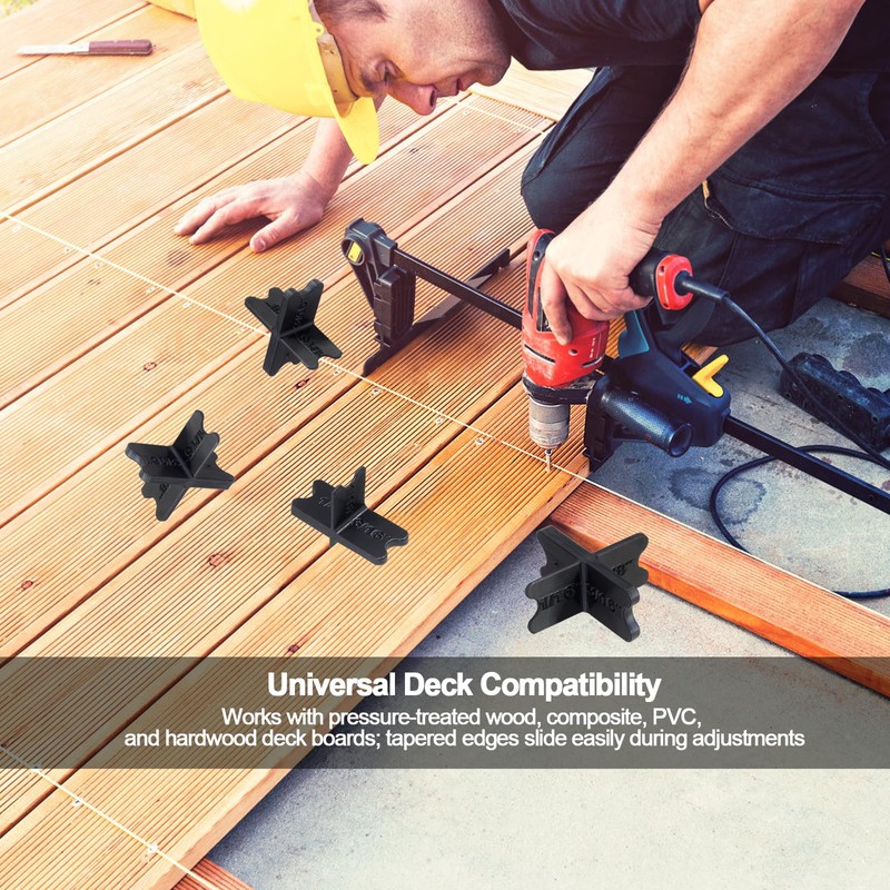 12 Pcs Deck Board Spacer Kit - 4 Thicknesses (1/16",