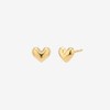 Gold&Deer 14K Goldfield Mini Plump Heart Earrings White Gold /