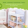 Sweetpea Baby Jasmine Changing Table in Lavender, with Fixed Shelves,