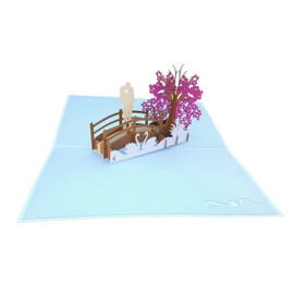 iGifts And Cards Happy 60th Anniversary 3D Pop Up Greeting Card -Soulmates, Celebration, Marriage, Being Together, Celebrate a Milestone, Diamond, Love Bridge, Swan, Congratulations, Romantic