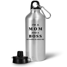 Gifts for Boss Mom Women Water Bottle Tumbler Portable Drinkware - National Bosses Day Motivational CEO Chief Executive Officer Director Superior Funny Cute Gag Appreciation Idea - Nothing Scares Me