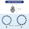 Lusofie 6 Pieces Evil Eye Bracelet Hamsa Blue Beaded Charm