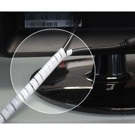 Cable Tidy Wire Organising Tool Zip Kit Spiral Wrap Home PC TV Video Office
