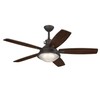 Westinghouse 7307300 Oyster Bay, Vintage-Style Dimmable LED Ceiling Fan with