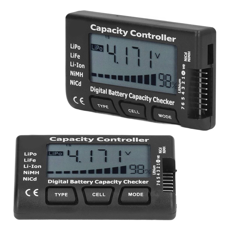 Digital Battery Capacity Checker Voltage Tester Capacity Percentage Meter for
