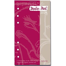 Dodo Pad Filofax-Compatible 2019 Personal Organiser Refill Diary - Week to View Calendar Year: Diary-Doodle-Message-Engagement-Organiser with room for up to 5 people's appointments/activities