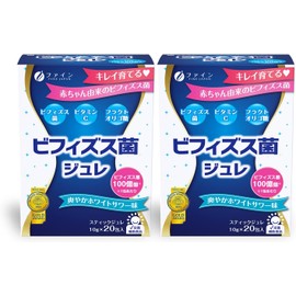 FINE JAPAN Bifidobacteria Jelly, 10 Billion Bifidobacteria (BR-108) with Vitamin C, Made in Japan, 20 Packets (1-2 Packets Daily) x 2 Packets
