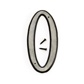 HY-KO Products 30610 Plastic House Number 0 (Zero), 4 Inch, Reflective