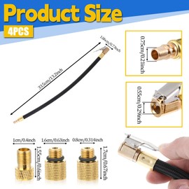 FdcZeyxior Reifenfüller Schlauchadapter, 35cm Inflator Pumpe Schlauch Luftschlauch Adapter Ventilverlängerung für Autoventil Pumpe, Fahrrad, Motorrad, Autoreifen, Luftpumpe