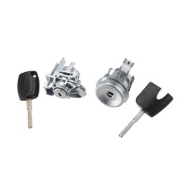 A ABSOPRO Ignition Lock Cylinder with Keys for Ford Fiesta 2011-2019 / Ignition Lock Cylinder Switch/Durable/Metal / 2 Pcs/Silver Tone Item Replacement