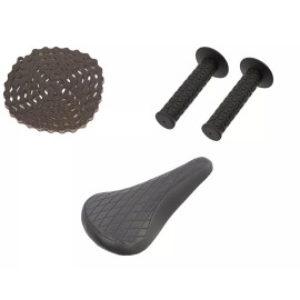 ALTA VlNYL DlAMOND 702 SADDLE BLACK WITH BLACK KMC CHAlN & TRIANGLE GRIPS BIKE