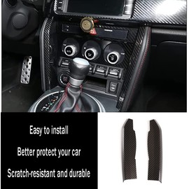 KELEIMAI Car Accessories Fit for Subaru BRZ Toyota 86 2012-2020 Interior Gear Panel Cover Multimedia Panel Frame Side Trim (Carbon Fiber Style) ABS 2 PCS