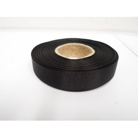 2 metres of 16mm Grosgrain Ribbed Ribbon Black Double Sided 16 mm 1.6cm