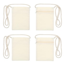 4 Pcs Fabric Bags for Painting, DIY Canvas Tote Bags for Kids, Mini Crossbody Bag for Creative Activities and Celebrations