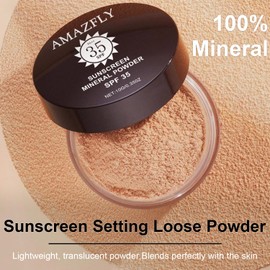 Mineral Powder Foundation, SPF 35, Talc-Free Lightweight Loose Powder for a Smooth & Matte Finish - Medium Coverage, Skin-improving Mineral Foundation (#06 Medium Beige Foundation Makeup)