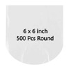 Round 500 PCS 6" x 6" Odorless PVC Clear End