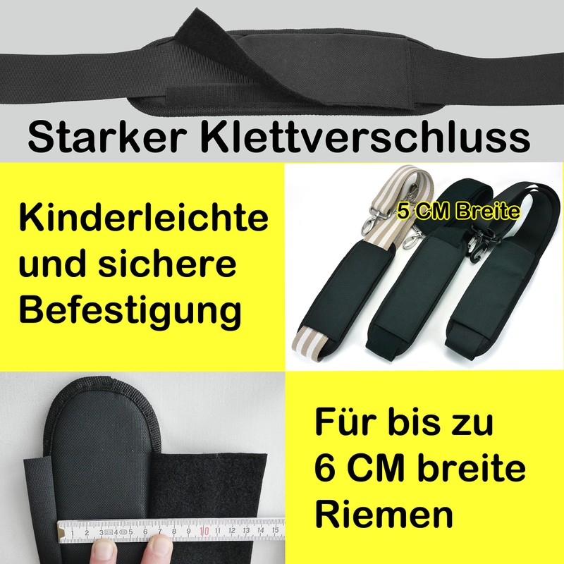 Taschenmann2005 Replacement Shoulder Strap or Shoulder Pads, Various Designs, black