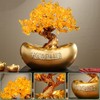 Bocnity Crystal Money Tree Feng Shui Bonsai Citrine/Yellow Crystal Money