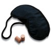 Lewis N. Clark Travel Eye Mask And Ear Plugs, Black,