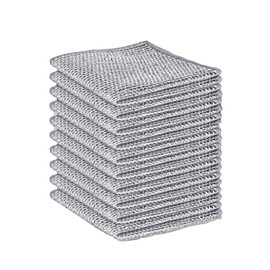 LKESRC 50 Pcs 2-Layer Metal Dish Cloth, No Scratch No Odor Multipurpose Wire Dishwashing Rag for Kitchen Wet and Dry Cleaning Sinks, Dishes,Stove Top,Dimensions