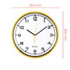 MPM Plastic Wall Clock, Yellow, 305 x 305 x 30