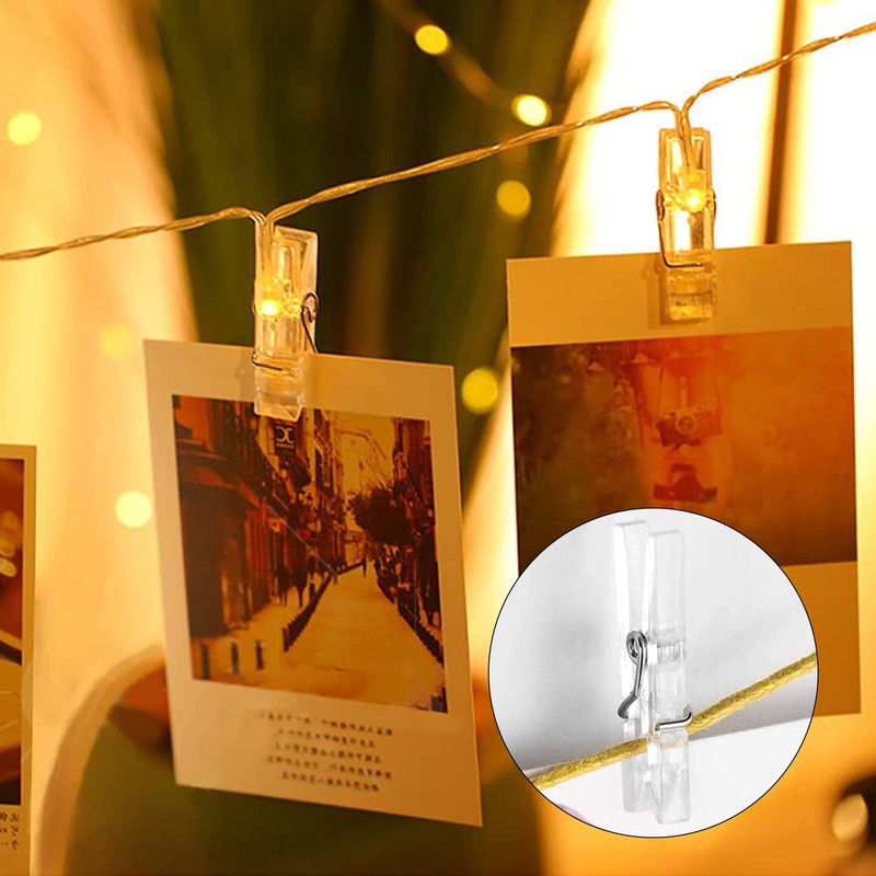 100 Pcs Mini Clear Pegs Tiny Little Photo Clips 35mm