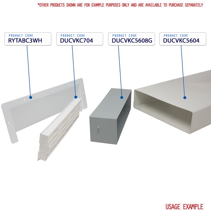 9x3 Airbrick Cover Ducting Cowl - White Exclusive to i-sells