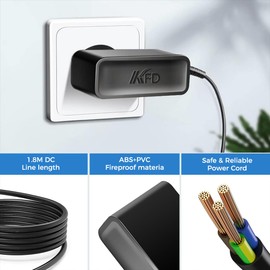 KFD Power Supply Charger 12 V for NiPoGi Beelink T4 Mini PC EQ12 GK55 S12 U55 U59 Acepc Areel Bmax Coofun Gigabyte Kodlix Matricom Minix Plater Protectli Qotom Yundoo Mini PC DC12V Charging Cable