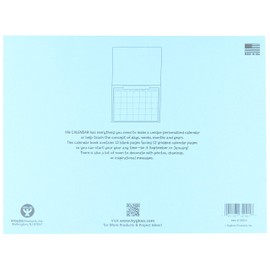 Hygloss Make Your Own Calendar Book, 8.5 x 11-Inch, 12 Gridded Months, 1 Pc, 8.5 inches X 11 inches, White